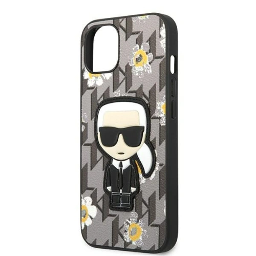 Etui Karl Lagerfeld KLHCP13SPMNFIK1 Apple iPhone 13 mini szary/grey Flower Ikonik Karl