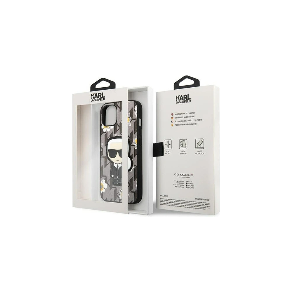 Hurtownia GSM - Case Karl Lagerfeld KLHCP13SPMNFIK1 Apple iPhone 13 mini grau/grey Flower Ikonik Karl - KLD1211 - {ean13} - Hurt