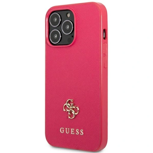 Etui Guess GUHCP13LPS4MF Apple iPhone 13 Pro różowy/pink hardcase Saffiano 4G Small Metal Logo