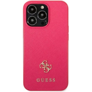 Etui Guess GUHCP13LPS4MF Apple iPhone 13 Pro różowy/pink hardcase Saffiano 4G Small Metal Logo