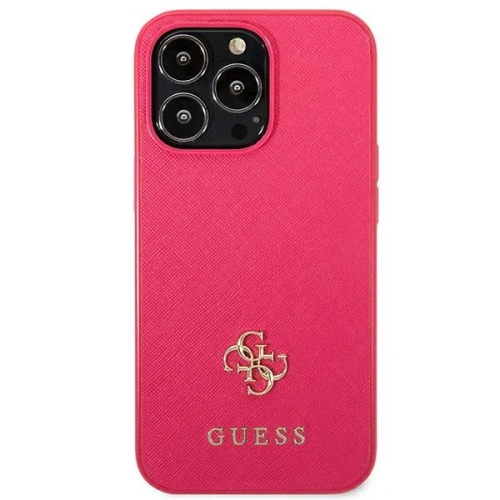 Etui Guess GUHCP13LPS4MF Apple iPhone 13 Pro różowy/pink hardcase Saffiano 4G Small Metal Logo