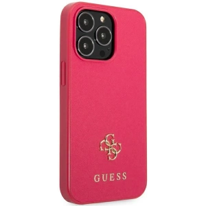 Etui Guess GUHCP13LPS4MF Apple iPhone 13 Pro różowy/pink hardcase Saffiano 4G Small Metal Logo