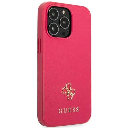 Etui Guess GUHCP13LPS4MF Apple iPhone 13 Pro różowy/pink hardcase Saffiano 4G Small Metal Logo