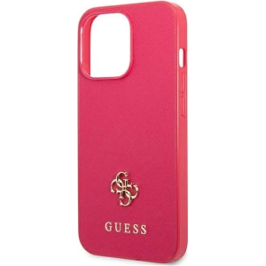 Etui Guess GUHCP13LPS4MF Apple iPhone 13 Pro różowy/pink hardcase Saffiano 4G Small Metal Logo