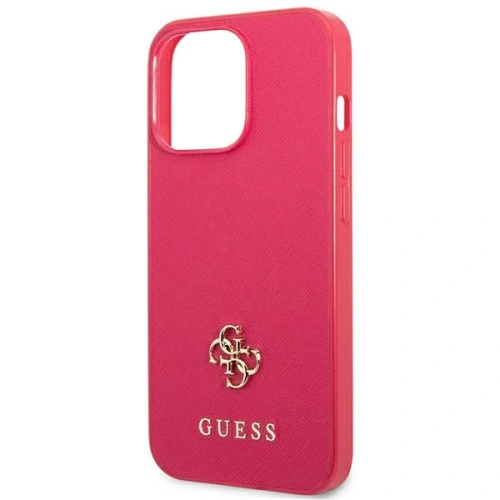 Etui Guess GUHCP13LPS4MF Apple iPhone 13 Pro różowy/pink hardcase Saffiano 4G Small Metal Logo