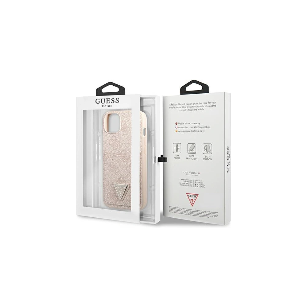 Hurtownia GSM - Etui Guess GUHCP13MP4TPP Apple iPhone 13 różowy/pink hardcase 4G Triangle Logo Cardslot - GUE2207 - {ean13} - Hurt