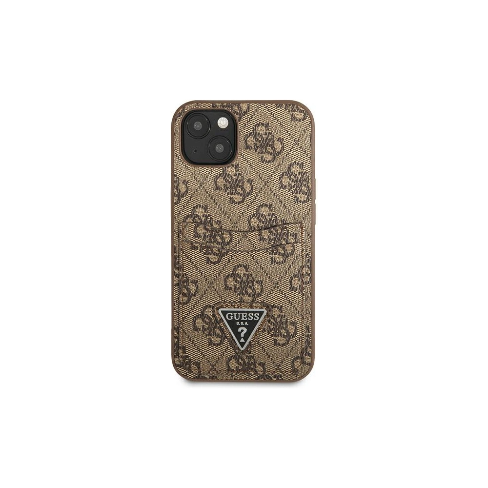 Hurtownia GSM - Etui Guess GUHCP13MP4TPW Apple iPhone 13 brązowy/brown hardcase 4G Triangle Logo Cardslot - GUE2208 - {ean13} - Hurt