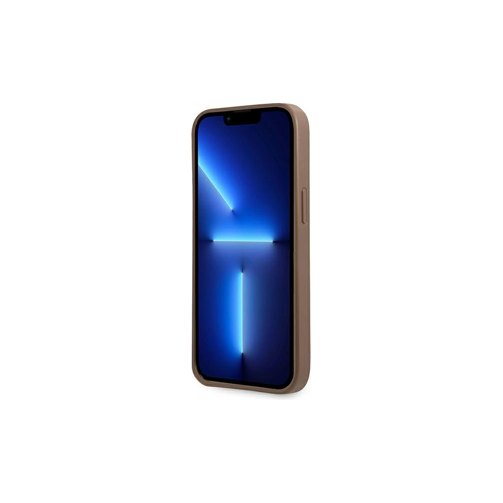Hurtownia GSM - Etui Guess GUHCP13MP4TPW Apple iPhone 13 brązowy/brown hardcase 4G Triangle Logo Cardslot - GUE2208 - {ean13} - Hurt