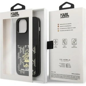 Hurtownia GSM - Etui Karl Lagerfeld KLHCP13XCANCNK Apple iPhone 13 Pro Max hardcase negru/black Karlimals Cardslot - KLD1212 - {ean13} - Hurt