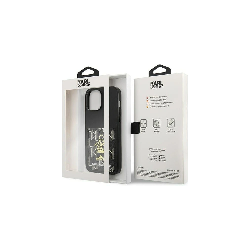 Hurtownia GSM - Etui Karl Lagerfeld KLHCP13XCANCNK Apple iPhone 13 Pro Max kemény tok fekete/black Karlimals kártyahely - KLD1212 - {ean13} - Hurt