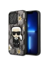 Etui Karl Lagerfeld KLHCP13XPMNFIK1 Apple iPhone 13 Pro Max gri/grey Flower Ikonik Karl