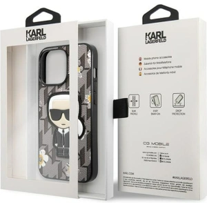 Hurtownia GSM - Etui Karl Lagerfeld KLHCP13XPMNFIK1 Apple iPhone 13 Pro Max gri/grey Flower Ikonik Karl - KLD1213 - {ean13} - Hurt
