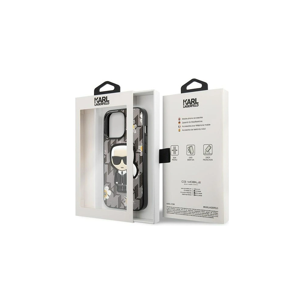 Hurtownia GSM - Etui Karl Lagerfeld KLHCP13XPMNFIK1 Apple iPhone 13 Pro Max szary/grey Flower Ikonik Karl - KLD1213 - {ean13} - Hurt