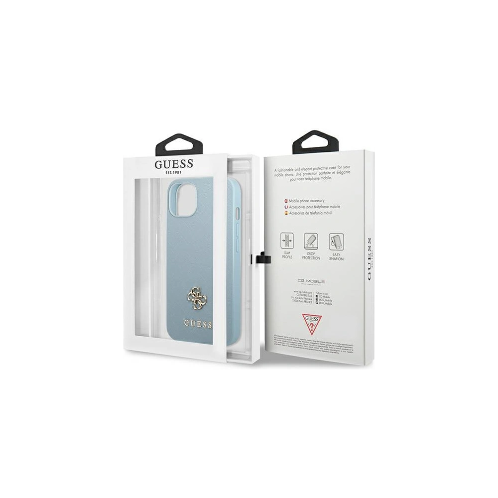 Hurtownia GSM - Case Guess GUHCP13MPS4MB Apple iPhone 13 blau/hardcase Saffiano 4G Kleines Metall-Logo - GUE2209 - {ean13} - Hurt
