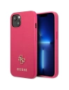 Case Guess GUHCP13MPS4MF Apple iPhone 13 rosa/pink Hardcase Saffiano 4G kleines Metalllogo