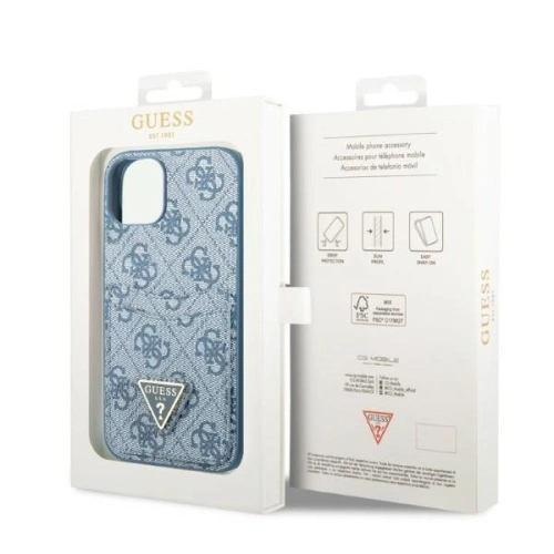 Etui Guess GUHCP13SP4TPB Apple iPhone 13 mini niebieski/blue hardcase 4G Triangle Logo Cardslot