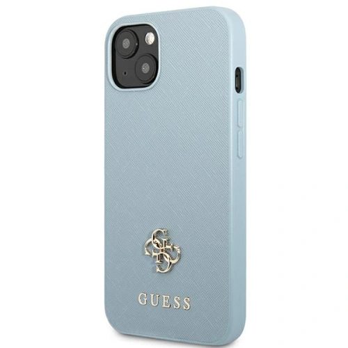 Etui Guess GUHCP13SPS4MB Apple iPhone 13 mini niebieski/blue hardcase Saffiano 4G Small Metal Logo
