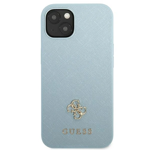 Etui Guess GUHCP13SPS4MB Apple iPhone 13 mini niebieski/blue hardcase Saffiano 4G Small Metal Logo