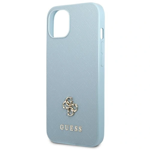 Etui Guess GUHCP13SPS4MB Apple iPhone 13 mini niebieski/blue hardcase Saffiano 4G Small Metal Logo