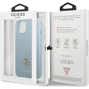 Hurtownia GSM - Etui Guess GUHCP13SPS4MB Apple iPhone 13 mini kék/hardcase Saffiano 4G Kis Fém Logó - GUE2215 - {ean13} - Hurt