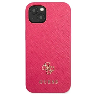 Etui Guess GUHCP13SPS4MF Apple iPhone 13 mini różowy/pink hardcase Saffiano 4G Small Metal Logo