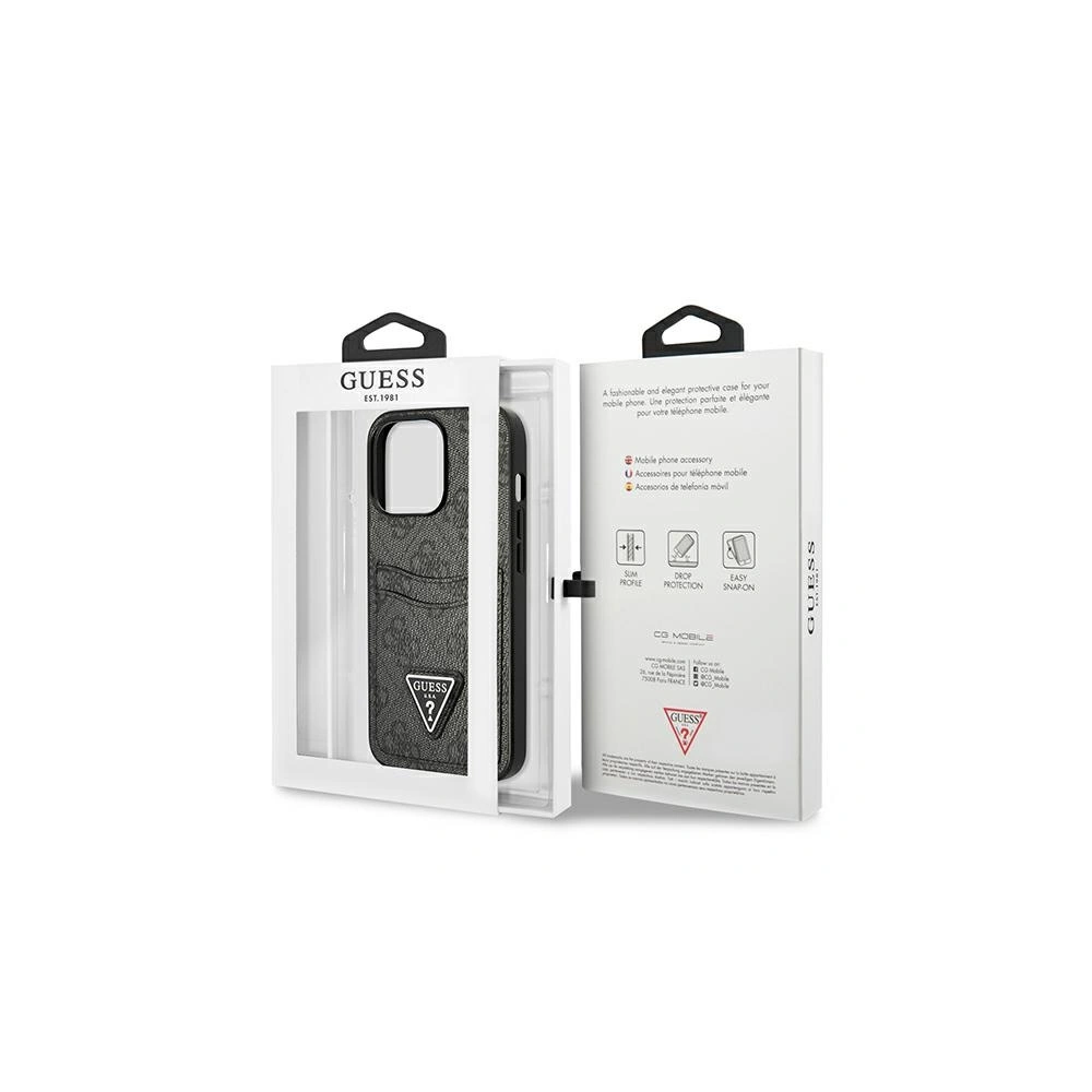 Hurtownia GSM - Etui Guess GUHCP13XP4TPK Apple iPhone 13 Pro Max černý/black hardcase 4G Triangle Logo Cardslot - GUE2218 - {ean13} - Hurt