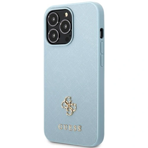 Etui Guess GUHCP13XPS4MB Apple iPhone 13 Pro Max niebieski/blue hardcase Saffiano 4G Small Metal Logo