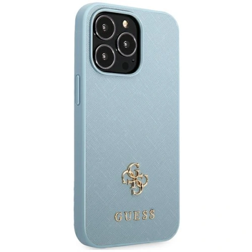 Etui Guess GUHCP13XPS4MB Apple iPhone 13 Pro Max niebieski/blue hardcase Saffiano 4G Small Metal Logo