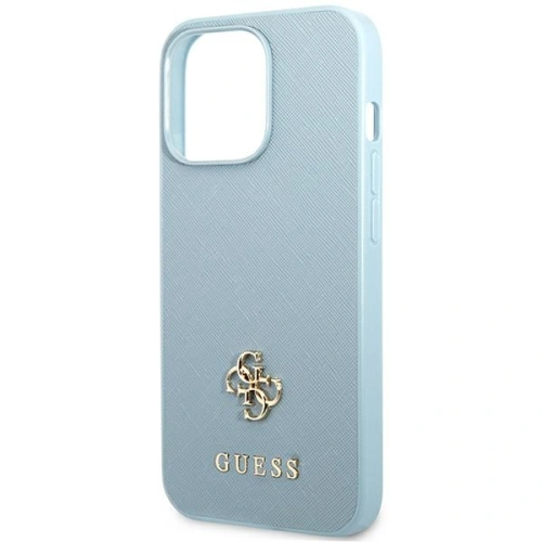 Etui Guess GUHCP13XPS4MB Apple iPhone 13 Pro Max niebieski/blue hardcase Saffiano 4G Small Metal Logo