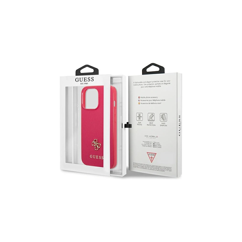 Hurtownia GSM - Etui Guess GUHCP13XPS4MF Apple iPhone 13 Pro Max różowy/pink hardcase Saffiano 4G Small Metal Logo - GUE2222 - {ean13} - Hurt