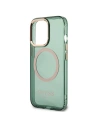 Hurtownia GSM - Etui Guess GUHMP13LHTCMA Apple iPhone 13 Pro zöld/khaki kemény tok Arany keret Átlátszó MagSafe - GUE2223 - {ean13} - Hurt