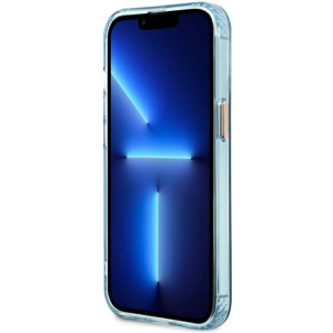 Etui Guess GUHMP13LHTCMB Apple iPhone 13 Pro niebieski/blue hard case Gold Outline Translucent MagSafe