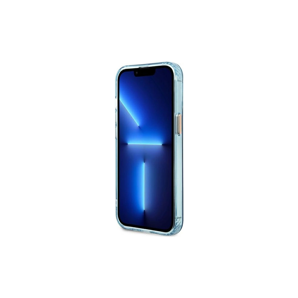 Hurtownia GSM - Etui Guess GUHMP13LHTCMB Apple iPhone 13 Pro kék/kék kemény tok Arany Keret Átlátszó MagSafe - GUE2224 - {ean13} - Hurt