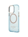 Hurtownia GSM - Etui Guess GUHMP13LHTCMB Apple iPhone 13 Pro kék/kék kemény tok Arany Keret Átlátszó MagSafe - GUE2224 - {ean13} - Hurt