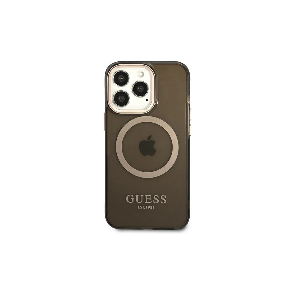 Hurtownia GSM - Etui Guess GUHMP13LHTCMK Apple iPhone 13 Pro czarny/black hard case Gold Outline Translucent MagSafe - GUE2225 - {ean13} - Hurt