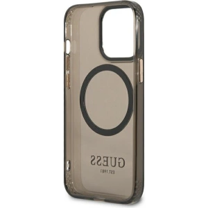 Etui Guess GUHMP13LHTCMK Apple iPhone 13 Pro czarny/black hard case Gold Outline Translucent MagSafe
