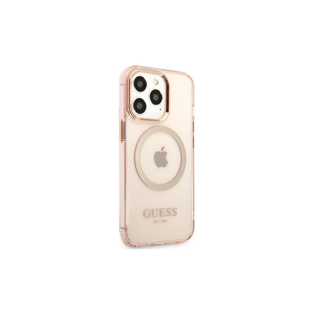 Hurtownia GSM - Etui Guess GUHMP13LHTCMP Apple iPhone 13 Pro roz/roz hard case Gold Outline Translucent MagSafe - GUE2226 - {ean13} - Hurt