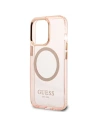 Hurtownia GSM - Etui Guess GUHMP13LHTCMP Apple iPhone 13 Pro rózsaszín/pink kemény tok Arany keret Átlátszó MagSafe - GUE2226 - {ean13} - Hurt