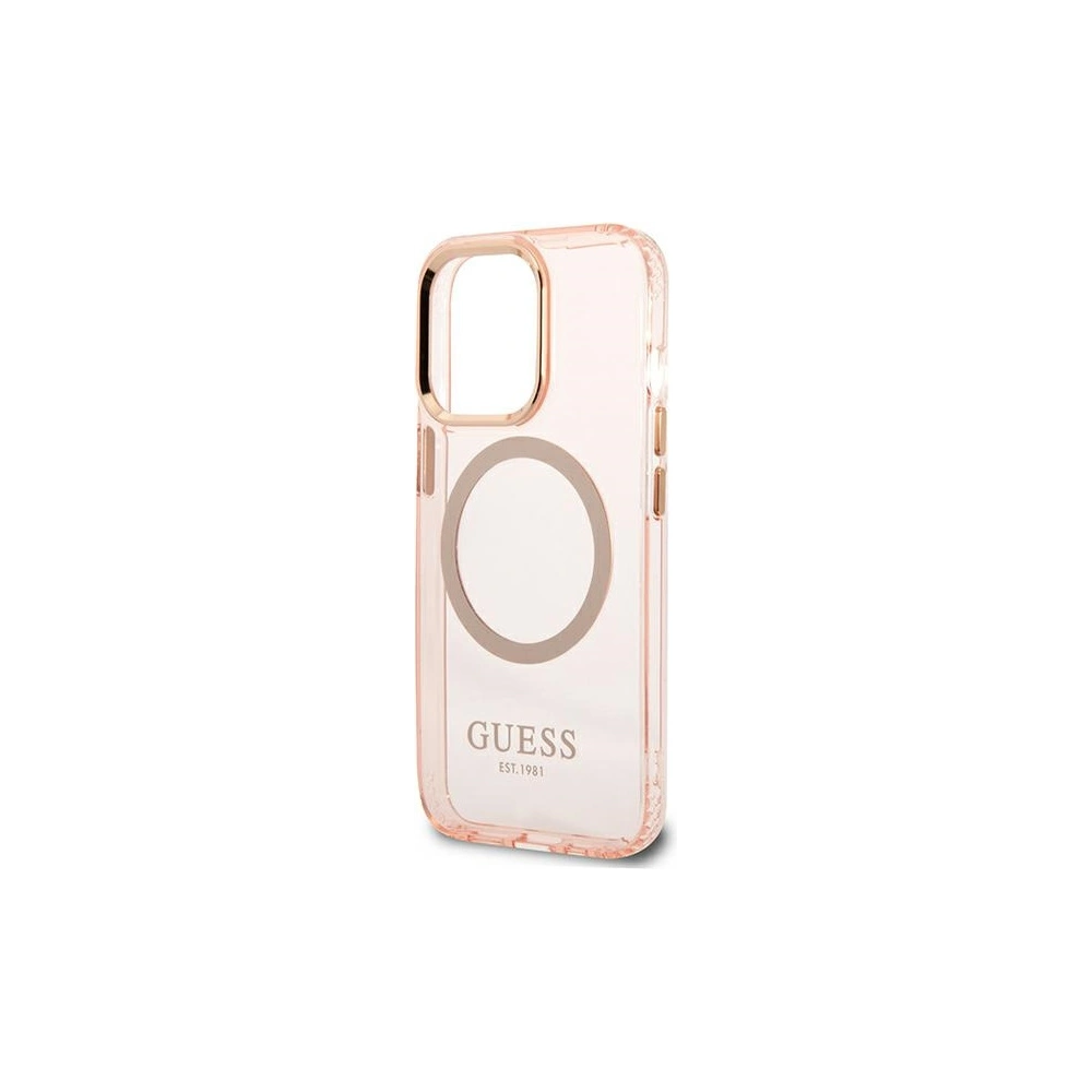 Hurtownia GSM - Case Guess GUHMP13LHTCMP Apple iPhone 13 Pro rosa/pink Hartschale Gold Outline Translucent MagSafe - GUE2226 - {ean13} - Hurt