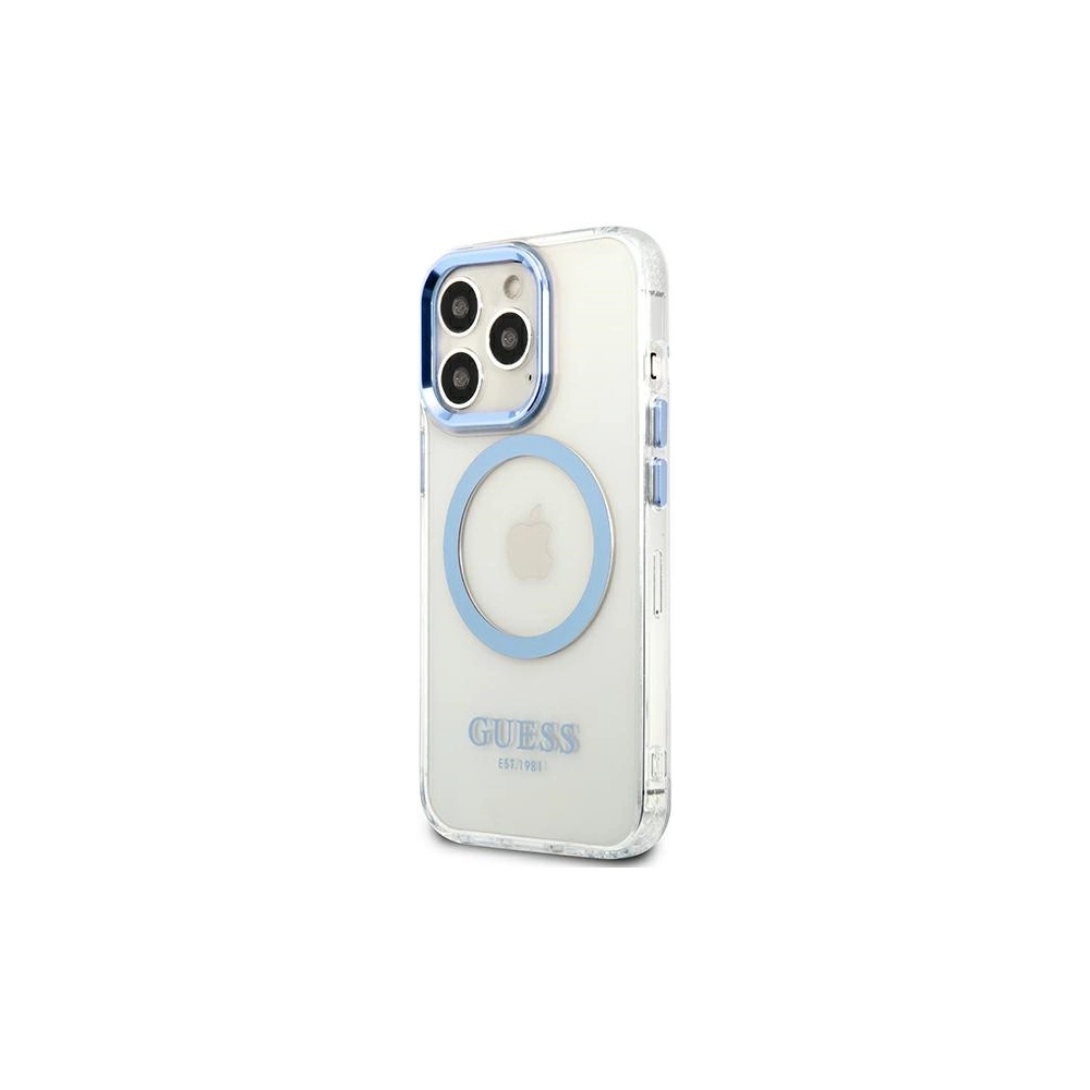 Hurtownia GSM - Etui Guess GUHMP13LHTRMB Apple iPhone 13 Pro niebieski/blue hard case Metal Outline Magsafe - GUE2227 - {ean13} - Hurt