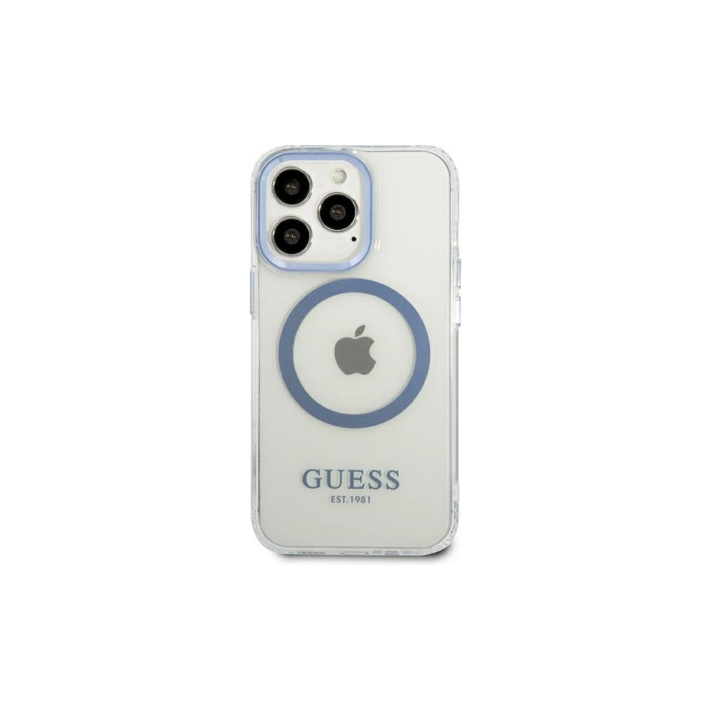 Hurtownia GSM - Etui Guess GUHMP13LHTRMB Apple iPhone 13 Pro albastru/blue hard case Metal Outline Magsafe - GUE2227 - {ean13} - Hurt