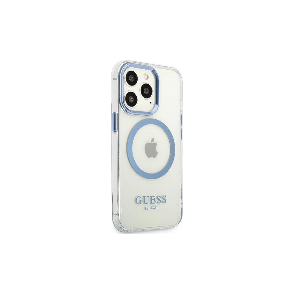 Hurtownia GSM - Etui Guess GUHMP13LHTRMB Apple iPhone 13 Pro albastru/blue hard case Metal Outline Magsafe - GUE2227 - {ean13} - Hurt