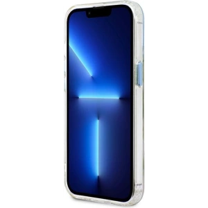 Wholesale Guess GUHMP13LHTRMB Apple iPhone 13 Pro blue hard case Metal Outline Magsafe - GUE2227 - {ean13} - Hurt