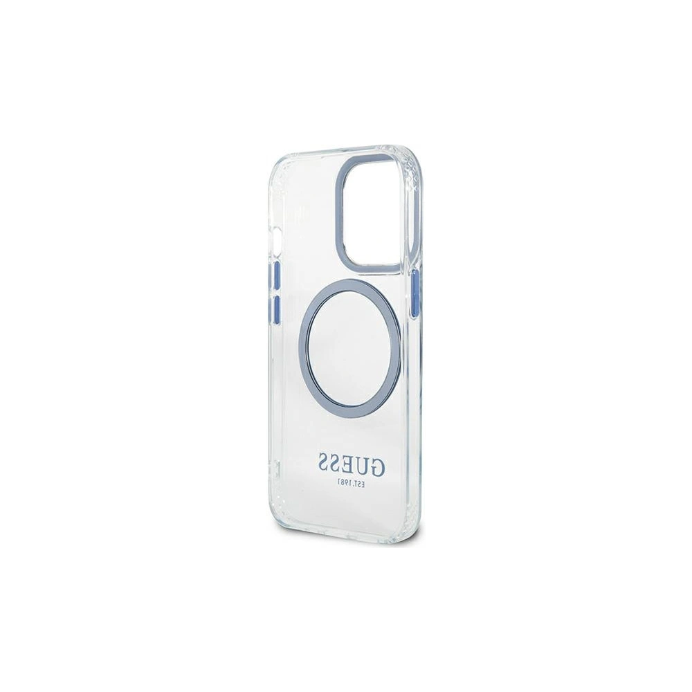 Hurtownia GSM - Etui Guess GUHMP13LHTRMB Apple iPhone 13 Pro niebieski/blue hard case Metal Outline Magsafe - GUE2227 - {ean13} - Hurt