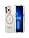 Etui Guess GUHMP13LHTRMP Apple iPhone 13 Pro roz/pink hard case Metal Outline Magsafe
