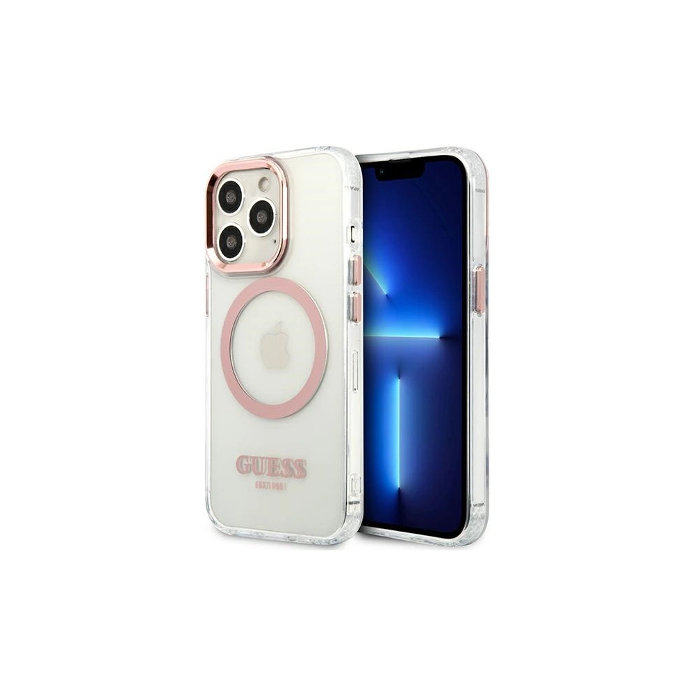 Hurtownia GSM - Etui Guess GUHMP13LHTRMP Apple iPhone 13 Pro roz/pink hard case Metal Outline Magsafe - GUE2228 - {ean13} - Hurt