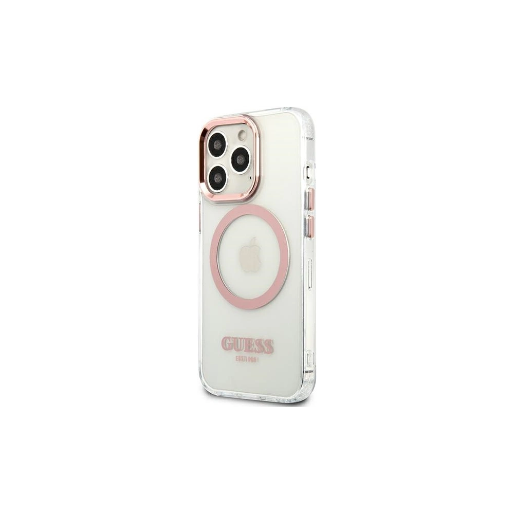 Hurtownia GSM - Etui Guess GUHMP13LHTRMP Apple iPhone 13 Pro roz/pink hard case Metal Outline Magsafe - GUE2228 - {ean13} - Hurt
