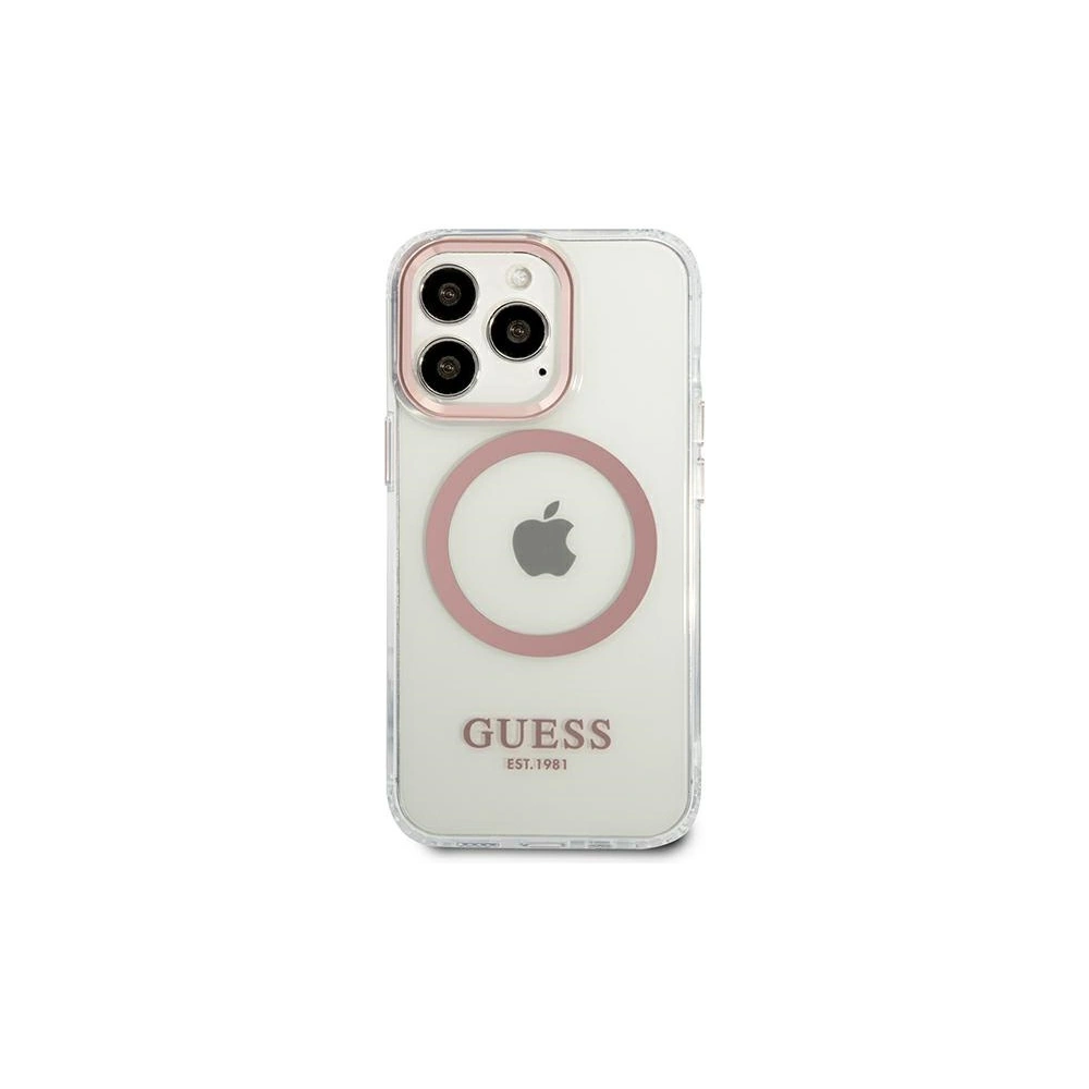 Hurtownia GSM - Etui Guess GUHMP13LHTRMP Apple iPhone 13 Pro roz/pink hard case Metal Outline Magsafe - GUE2228 - {ean13} - Hurt
