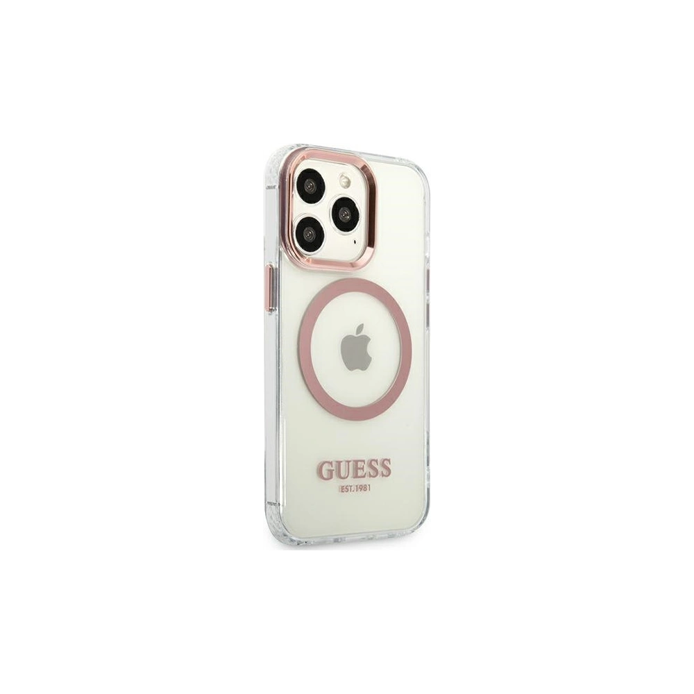 Hurtownia GSM - Etui Guess GUHMP13LHTRMP Apple iPhone 13 Pro roz/pink hard case Metal Outline Magsafe - GUE2228 - {ean13} - Hurt