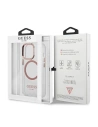 Wholesale Guess GUHMP13LHTRMP Apple iPhone 13 Pro pink hard case Metal Outline Magsafe - GUE2228 - {ean13} - Hurt